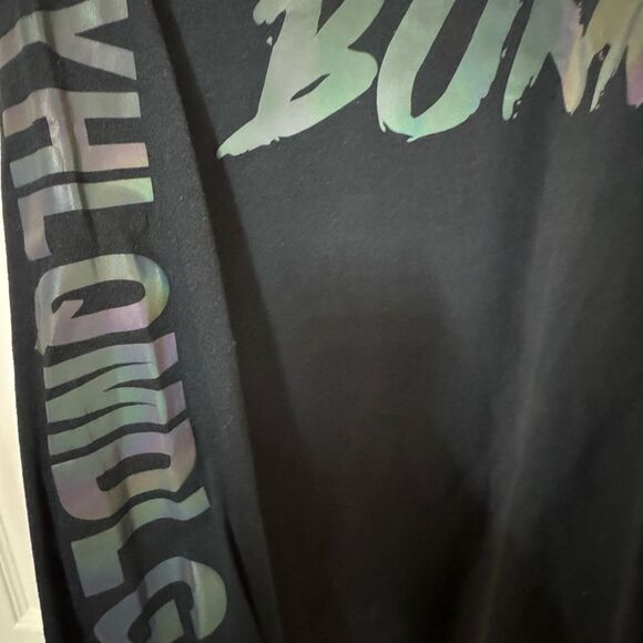 Awesome Bad Bunny Iridescent Black Long Sleeve Men’s M T-Shirt YHLQMDLG RARE - Picture 4 of 6